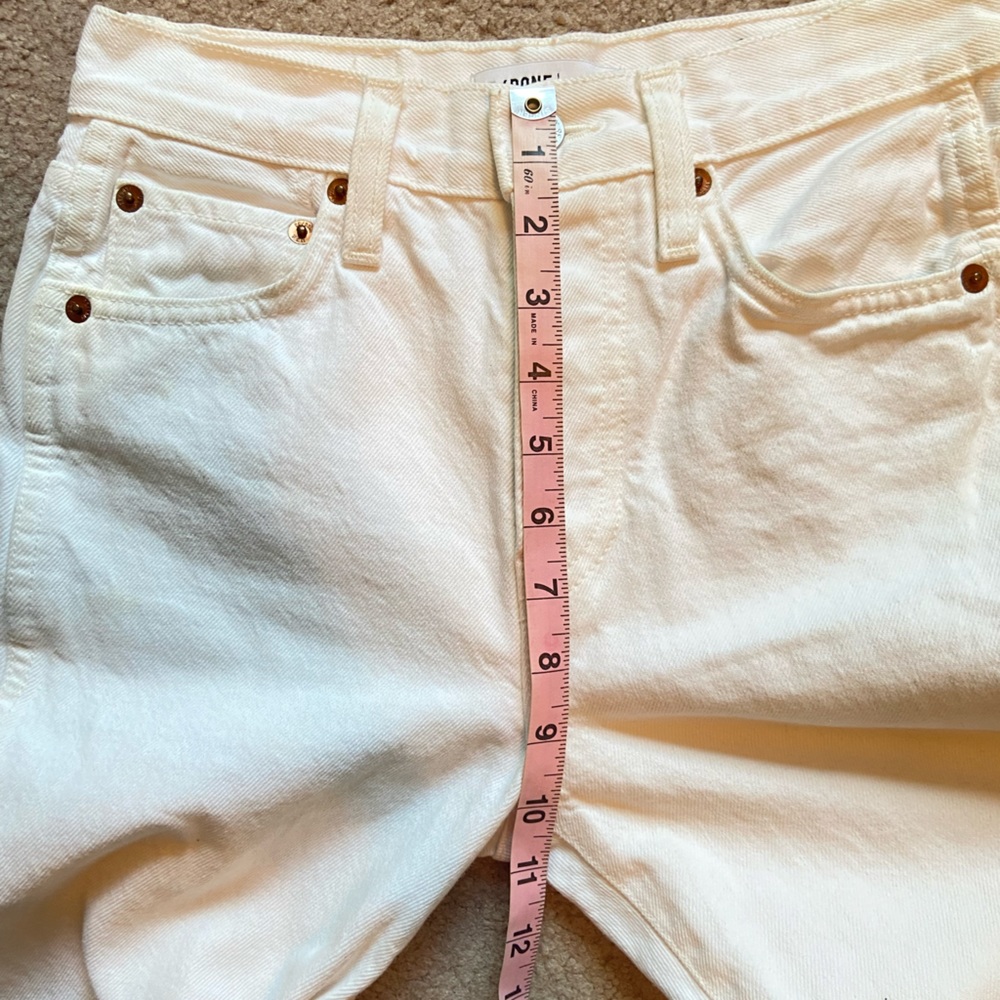 NWT RE/DONE 90s High Rise Loose Jean in White Size 24 - Picture 14 of 16